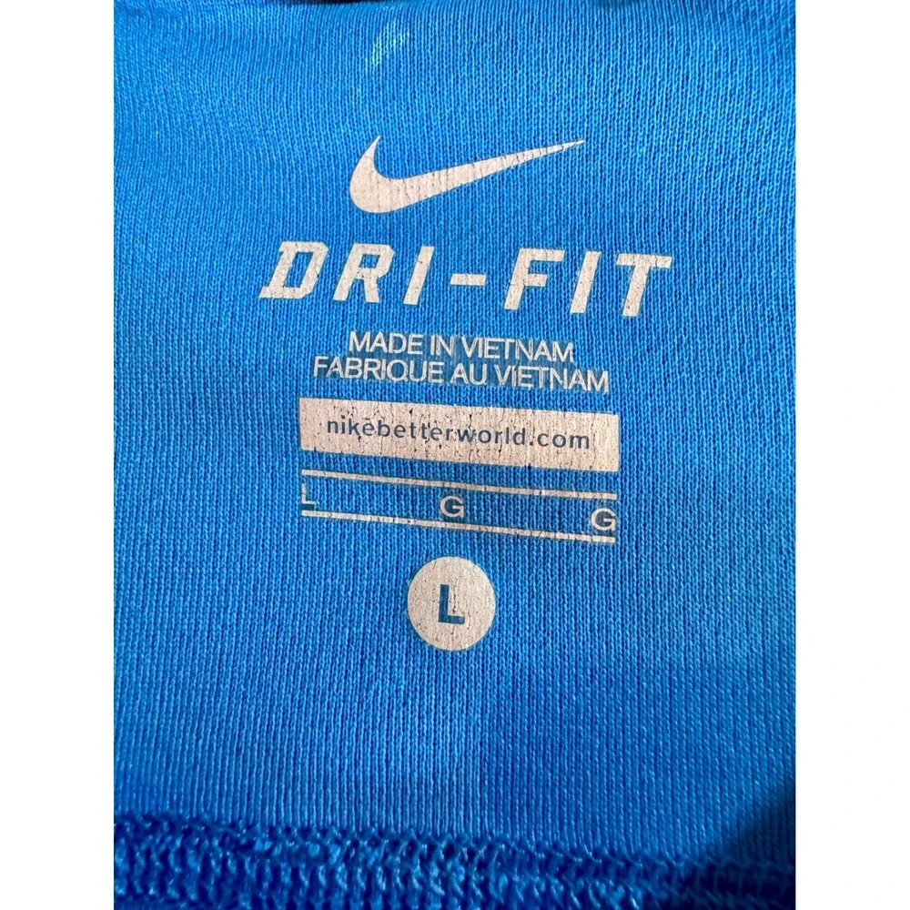Nike Dri-FIT Mens Running Shirt Blue Short Sleeve Training Tshirt Large - Picture 3 of 6